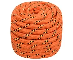Valties virvė, oranžinės spalvos, 20mm, 25m, polipropilenas