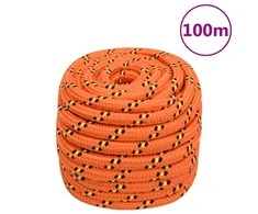 Valties virvė, oranžinės spalvos, 20mm, 100m, polipropilenas