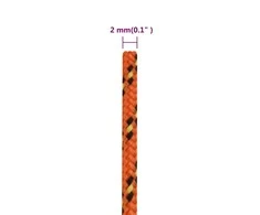 Valties virvė, oranžinės spalvos, 2mm, 25m, polipropilenas