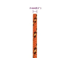 Valties virvė, oranžinės spalvos, 2mm, 50m, polipropilenas