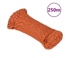 Valties virvė, oranžinės spalvos, 3mm, 250m, polipropilenas