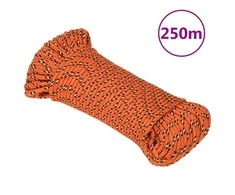 Valties virvė, oranžinės spalvos, 4mm, 250m, polipropilenas