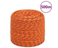 Valties virvė, oranžinės spalvos, 6mm, 500m, polipropilenas