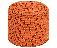 Valties virvė, oranžinės spalvos, 6mm, 50m, polipropilenas