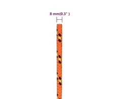 Valties virvė, oranžinės spalvos, 8mm, 25m, polipropilenas