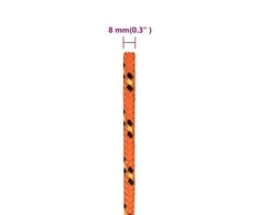 Valties virvė, oranžinės spalvos, 8mm, 500m, polipropilenas