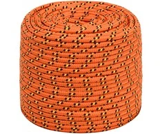 Valties virvė, oranžinės spalvos, 8mm, 50m, polipropilenas