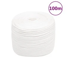 Valties virvė, visiškai balta, 10mm, 100m, polipropilenas