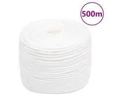 Valties virvė, visiškai balta, 10mm, 500m, polipropilenas