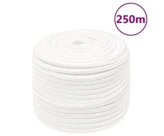 Valties virvė, visiškai balta, 12mm, 250m, polipropilenas