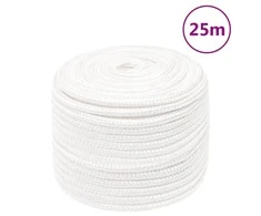 Valties virvė, visiškai balta, 12mm, 25m, polipropilenas