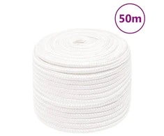 Valties virvė, visiškai balta, 12mm, 50m, polipropilenas