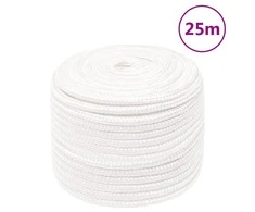 Valties virvė, visiškai balta, 14mm, 25m, polipropilenas