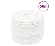 Valties virvė, visiškai balta, 14mm, 50m, polipropilenas