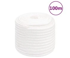 Valties virvė, visiškai balta, 18mm, 100m, polipropilenas
