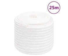 Valties virvė, visiškai balta, 18mm, 25m, polipropilenas