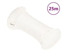 Valties virvė, visiškai balta, 3mm, 25m, polipropilenas