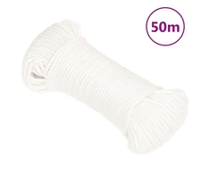 Valties virvė, visiškai balta, 3mm, 50m, polipropilenas