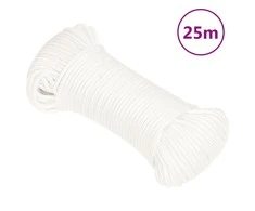Valties virvė, visiškai balta, 5mm, 25m, polipropilenas
