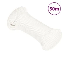 Valties virvė, visiškai balta, 5mm, 50m, polipropilenas