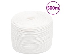 Valties virvė, visiškai balta, 6mm, 500m, polipropilenas
