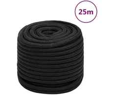 Valties virvė, visiškai juoda, 16mm, 25m, polipropilenas