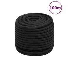 Valties virvė, visiškai juoda, 18mm, 100m, polipropilenas