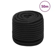 Valties virvė, visiškai juoda, 18mm, 50m, polipropilenas