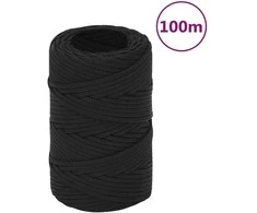 Valties virvė, visiškai juoda, 2mm, 100m, polipropilenas