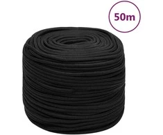 Valties virvė, visiškai juoda, 6mm, 50m, polipropilenas
