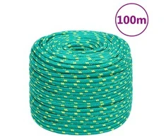 Valties virvė, žalios spalvos, 10mm, 100m, polipropilenas