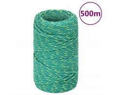 Valties virvė, žalios spalvos, 2mm, 500m, polipropilenas