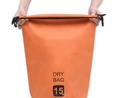 Vandeniui atsparus krepšys, oranžinės spalvos, PVC, 15l