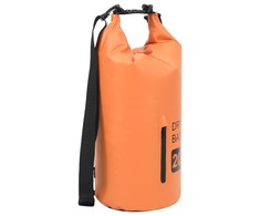 Vandeniui atsparus krepšys su užtrauktuku, oranžinis, PVC, 20l