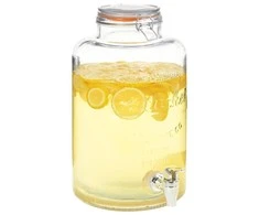 Vandens dozatorius XXL, su čiaupu, 8L, skaidrus stiklas