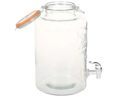 Vandens dozatorius XXL, su čiaupu, 8L, skaidrus stiklas