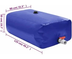 Vandens talpa su čiaupu, sulankstoma, 500l, PVC