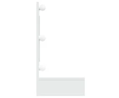 Veidrodinė spintelė su LED apšvietimu, balta, 90x31,5x62cm
