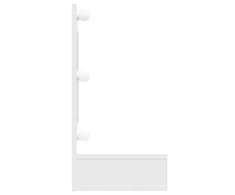 Veidrodinė spintelė su LED, balta, 90x31,5x62cm, blizgi