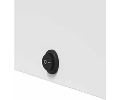 Veidrodinė vonios kambario spintelė su LED, balta, 60x13x52cm