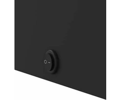 Veidrodinė vonios kambario spintelė su LED, juoda, 60x13x52cm