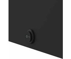 Veidrodinė vonios kambario spintelė su LED, juoda, 45x13x52cm