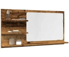 Veidrodinė vonios spintelė, medienos, 90x11x45cm, mediena
