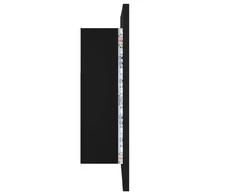 Veidrodinė vonios spintelė su LED, juoda, 40x12x45cm, akrilas