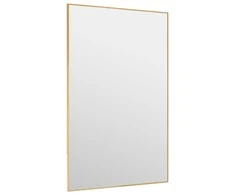 Veidrodis ant durų, auksinis, 50x80cm, stiklas ir aliuminis