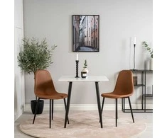 Venture Design Venture Home Valgomojo kėdės Polar, 2vnt., rudos/juodos
