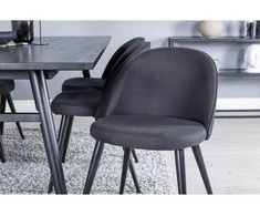 Venture Design Venture Home Valgomojo kėdės Velvet, 2vnt., juodos, poliesteris