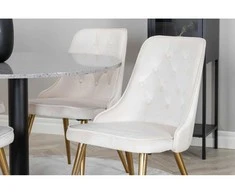 Venture Home Valgomojo kėdės Velvet Deluxe, 2vnt., smėlio, aksomas