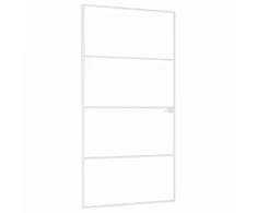 Vidaus durys, baltos, 102x201,5cm, grūdintas stiklas/aliuminis