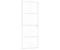 Vidaus durys, baltos, 76x201,5cm, grūdintas stiklas/aliuminis